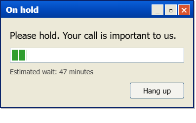 Phone line on hold